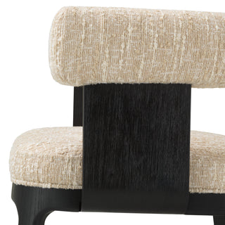 Dining Chair Dubois black oak veneer bouclé sonata cream