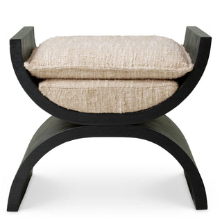 Stool Claybourne black oak verneer bouclé sonata cream
