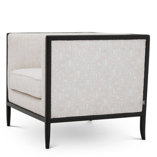 Chair Lauriston black finish ardent cream dravon cream