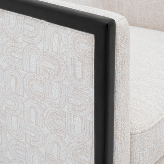 Chair Lauriston black finish ardent cream dravon cream