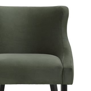 Dining Chair Chavelle black finish torrin green velvet