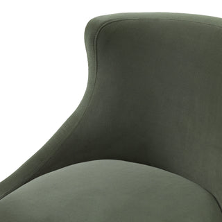 Dining Chair Chavelle black finish torrin green velvet