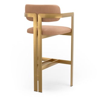Bar Stool Donato brushed brass finish seymore camel