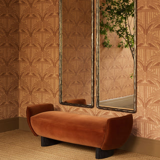 Bench Stirling sonoma burnt orange velvet