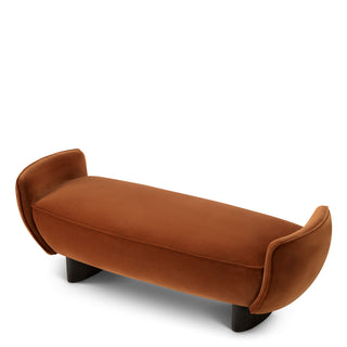 Bench Stirling sonoma burnt orange velvet