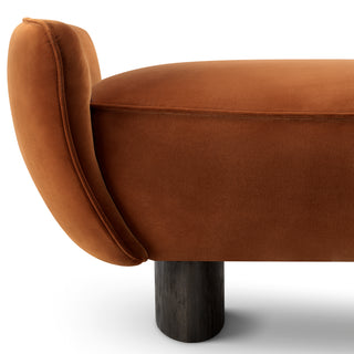 Bench Stirling sonoma burnt orange velvet