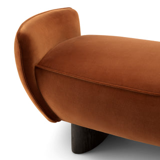 Bench Stirling sonoma burnt orange velvet