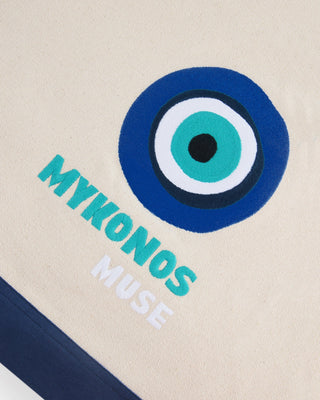 Mykonos Muse - Travel From Home Canvas Tote