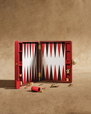 Pebble Backgammon Set - Red