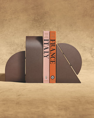 Left Cubist Bookend - Brown