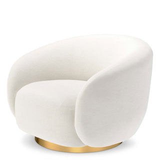 Swivel Chair Brice muslin white