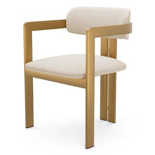 Dining Chair Donato brushed brass finish stratfort pearl