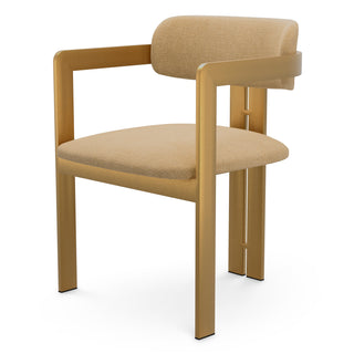 Dining Chair Donato brushed brass finish stratfort honey