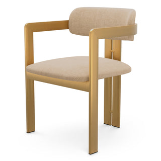 Dining Chair Donato brushed brass finish stratfort sand