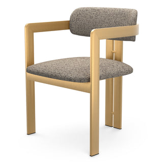 Dining Chair Donato brushed brass finish montclair warm grey