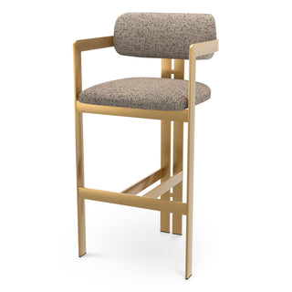 Bar Stool Donato brushed brass finish montclair warm grey