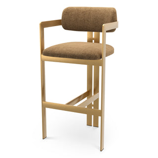 Bar Stool Donato brushed brass finish hastings camel