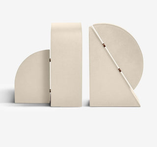 CUBIST BOOKENDS SET - STONE
