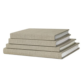 Khaki Linen Coffee Table Stack