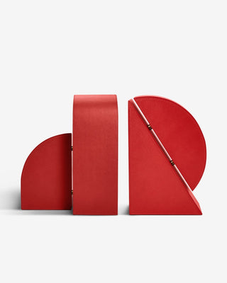 Cubist Bookends Set - Red