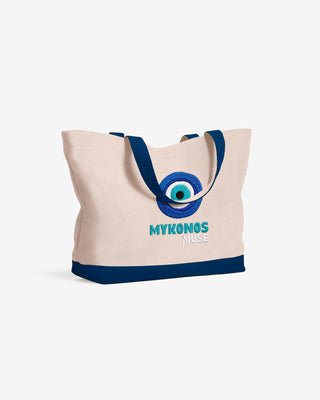 Mykonos Muse - Travel From Home Canvas Tote