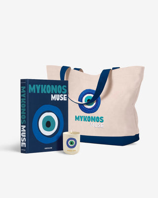 Mykonos Muse - Tote, Candle & Book Gift Set