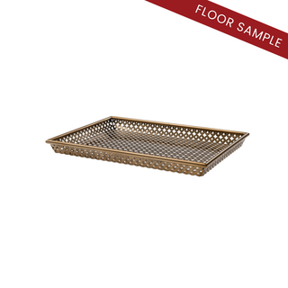 Tray Sirenuse rectangular S antique brass finish