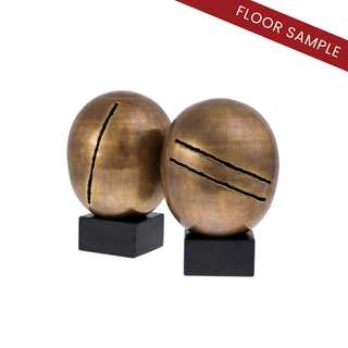 Object Artistic vintage brass finish set of 2