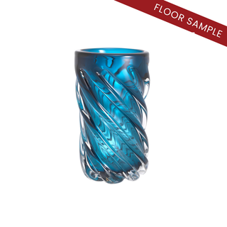Vase Angelito L blue glass