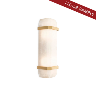Wall Lamp Pandora alabaster antique brass finish