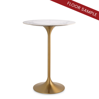 Bar Table Tazio white marble look top