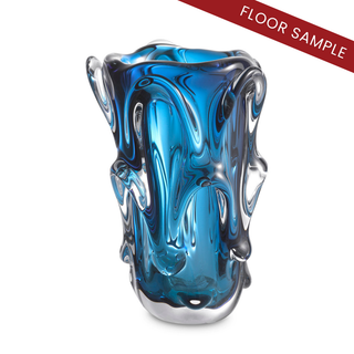 Vase Aila L blue glass