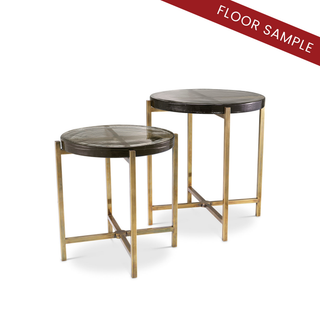 Side Table Haymann vintage brass finish set of 2