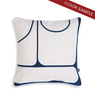 Cushion Sabrosa white blue