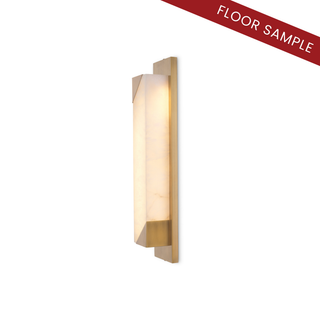 Wall Lamp Scilla antique brass finish alabaster