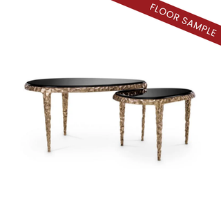 Side Table Livana vintage brass finish set of 2