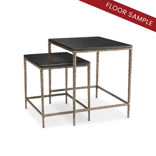 Side Table Ferndale black granite set of 2