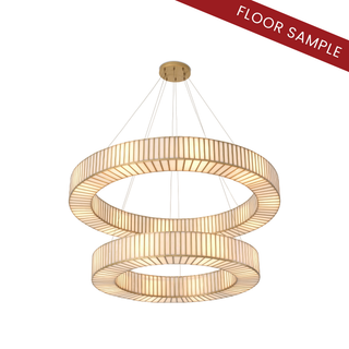 Chandelier Monari antique brass finish