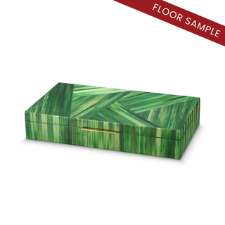 Box Harvard straw marquetry green