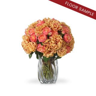 Bouquet of Roses real touch three tone peach 72 pcs/3