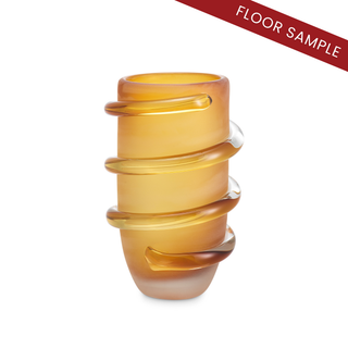 Vase Eliano S frosted amber