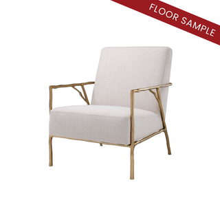 Chair Antico gold finish panama natural