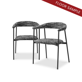 Dining Chair Julio bouclé sonata black set of 2