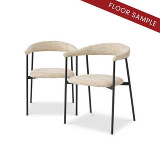 Dining Chair Julio bouclé sonata cream set of 2