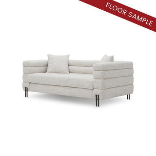 Sofa York S seashell off-white bronze finish