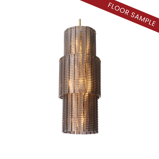 Chandelier Imperial brushed brass finish smoke glass