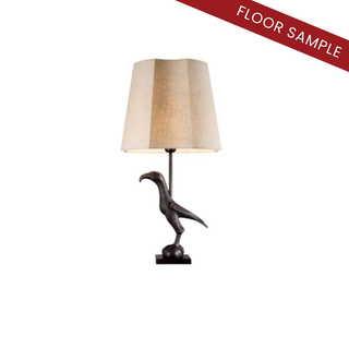 Table lamp Falcon bronze highlight finish incl shade