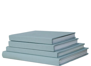 Seafoam Linen Coffee Table Stack