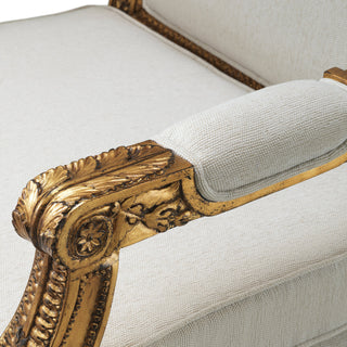 Chair Louis gold finish sentier cream