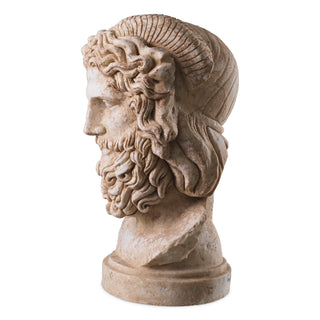 Statue Zeus marble antique look